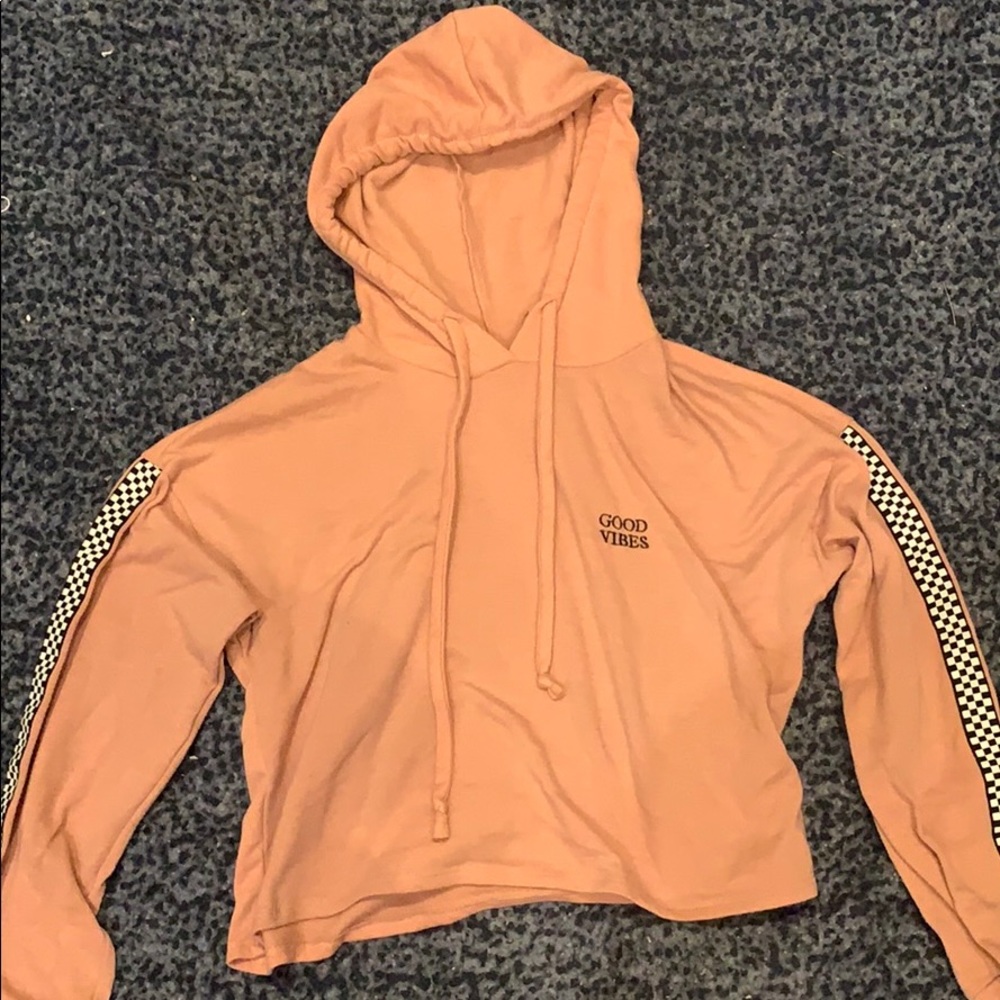 Cropped hoodie “GOOD VIBES”